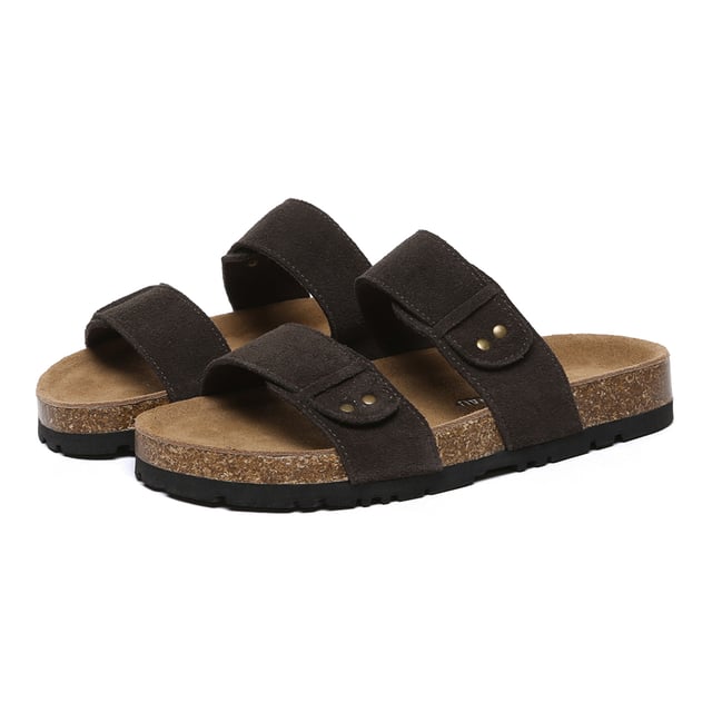 Scarlet showcasing a sleek, silky sheen finish, effortlessly blends style and practicality with its minimalist dual-strap design, appealing to women seeking both fashion-forward looks and utmost comfort.

Product No. EAU2013

Description:
- Cow Suede Upper
Fibre Lining and Insole
- EVA Sole