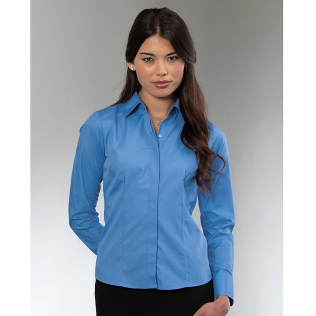 One of the great classic shirt fabrics, combining elegance with durability and wearer comfort. Smart and stylish fitted shirt design in a fine poplin fabric. Concealed placket. Stylish yoke design. Darts on bust front hem and back panel for fitted shape. Decorative top stitch on darts. Modern rounded 2 button cuffs. Rounded hem. The elegant lightweight fabric is especially suited for finer embroideries. Also available in mens sizes, code 924M. Weight: 110- 115g/m². Fabric: 65% Polyester, 35% Cotton. XS (30-32: To Fit (ins), 8: Dress Size). S (32-34: To Fit (ins), 10: Dress Size). M (34-36: To Fit (ins), 12: Dress Size). L (36-38: To Fit (ins), 14: Dress Size). XL (38-41: To Fit (ins), 16: Dress Size). 2XL (41-44: To Fit (ins), 18: Dress Size). 3XL (44-47: To Fit (ins), 20: Dress Size). 4XL (47-51: To Fit (ins), 22: Dress Size). RUSSELL COLLECTION - a variety of Mens and Womens corporatewear in a wide range of styles, colours and sizes.
