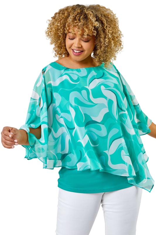 Overlay sale chiffon top