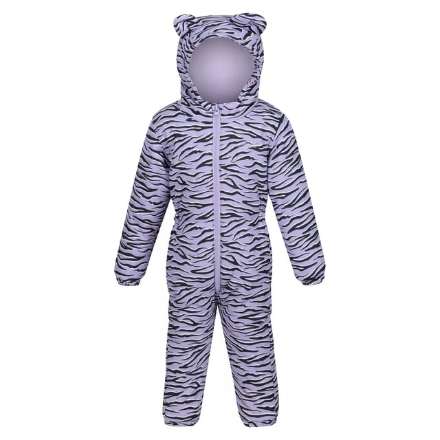Regatta Childrens/Kids Penrose Zebra Print Puddle Suit (Pansy)
