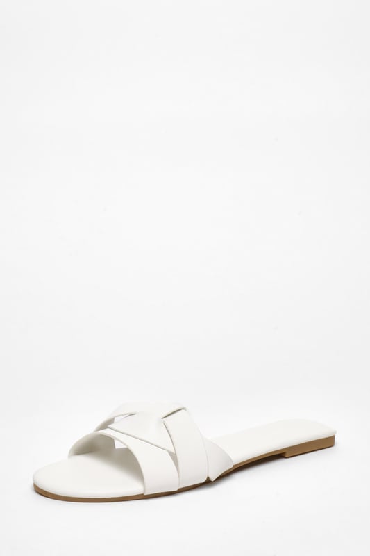 Cross strap mule sandals hot sale