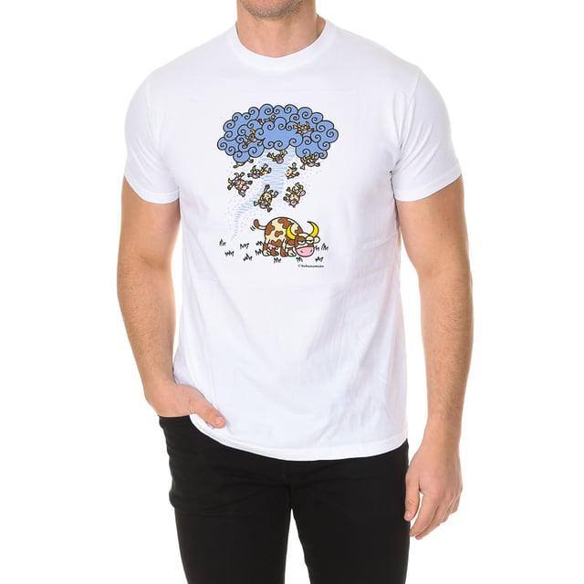 Short sleeve t-shirt.
 White color
 Round neck with ribbed finish.
 Brand print on the front.
 Seams seen in tone.

 Composition: 100% Cotton

 Care:
 - Machine wash maximum 30ºC.
 - Do not use bleach.
 - Iron at medium temperature.
 - Do not use dryer.
 - Do not dry clean.
 Composition: 100% cotton
 Care:
- Machine wash maximum 30ºC.
- Do not use bleach.
- Iron at medium temperature.
- Do not use dryer.
- Do not dry clean.