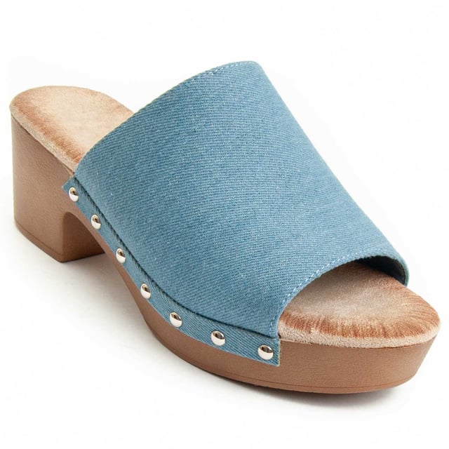 Sandalia de tacón casual para mujeres. Ajuste cómodo. Fabricada por otras marcas para nuestra marca. Medidas aproximadas: tacón de 6 cm y plataforma de 3 cm.
