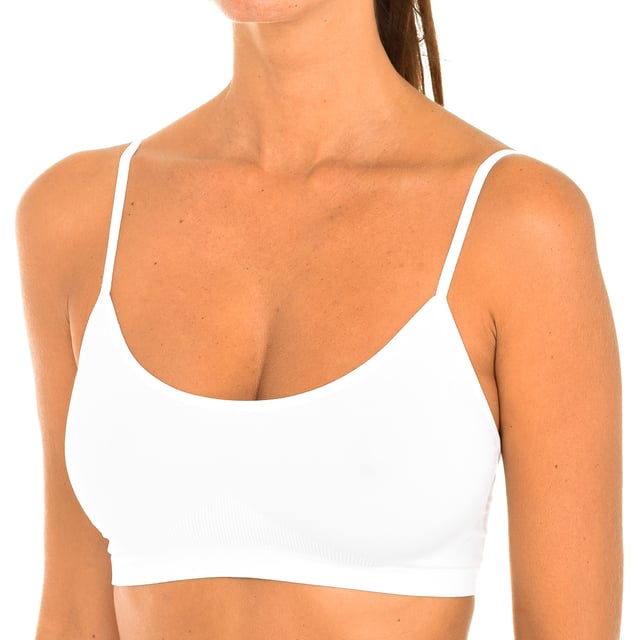 Vormgevende beha.
 Witte kleur
 Dunne bandjes.
 Ademende en elastische stof.
 Natuurlijk push-up effect.
 Top stijl.
 Zonder stiksels.

 Samenstelling:
 - 92% polyamide - 8% elastaan.

 Onderhoud:
 - Wassen op maximaal 40 graden.
 - Niet strijken.
 - Niet bleken.
 - Niet centrifugeren.