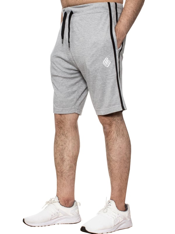  Enzo Mens Relaxed Comfortable Loungewear Shorts. Adjustable Drawstring and Elastic Waistband. 2 Side Pocket Design with Contrasting Stripes to Side. Branded Stitching.