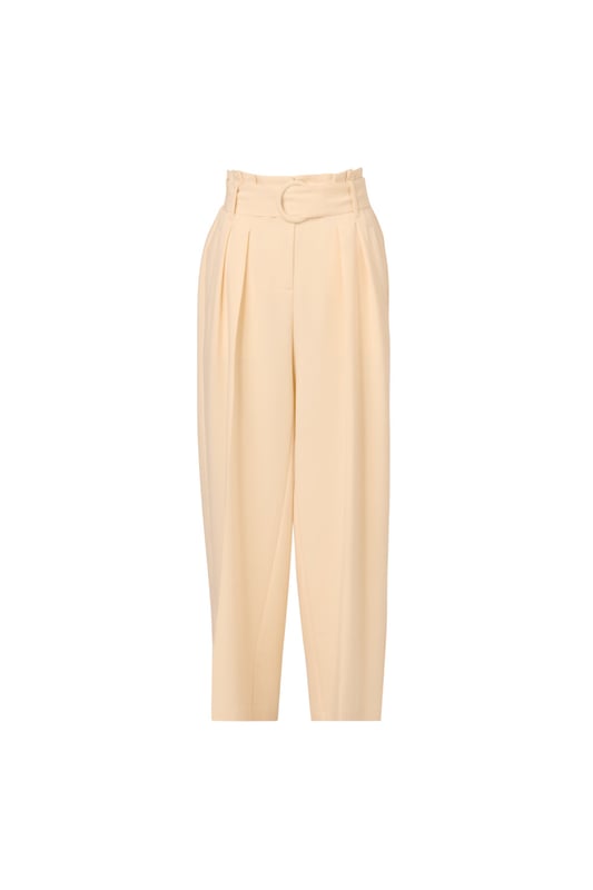 Flowing yet tailored, these belted wide leg trousers are a timeless style. These trousers feature pleating at the hips, wide legs, and a belted waist. Designed from woven fabric, these trousers have a beautiful structured look with pockets. A zip and fasten closure complete these wide leg trousers. Style these trousers with a button down or blouse for an effortlessly chic look from office to off duty.