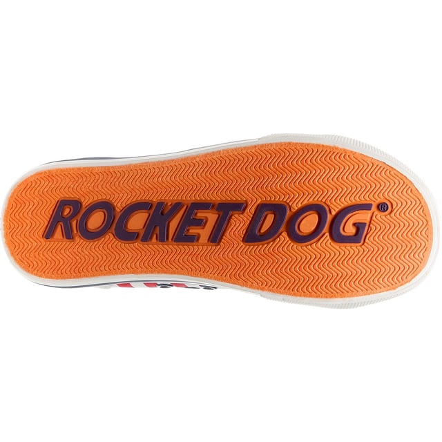 Zapatillas Rocket Dog Jazzin Plus rosas para mujer, confeccionadas en algodón y suela de goma. Incluyen plantilla acolchada, logo Rocket Dog y suela de goma.