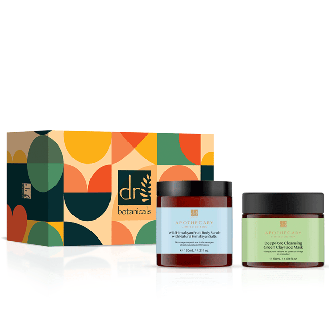 Mejora tu rutina de cuidado de la piel con nuestro Kit de Rejuvenecimiento Definitivo, que incluye una Mascarilla Reequilibrante y un Exfoliante Corporal del Himalaya para conseguir una piel revitalizada y joven. Aprovecha el poder de la Arcilla Verde Illite, el Aceite de Cucumis Sativus y los extractos botánicos para disfrutar de una experiencia de spa en casa. Sumérjase en la glicerina, el aceite de Olea Europaea y el hialuronato de sodio para una hidratación profunda y equilibrada. Abrace la elegancia que desafía a la edad con tocoferol y alantoína para combatir los signos del envejecimiento. Deléitese con las lujosas fragancias de Citrus Aurantium Bergamia y Aceite de Lima para un deleite sensorial.