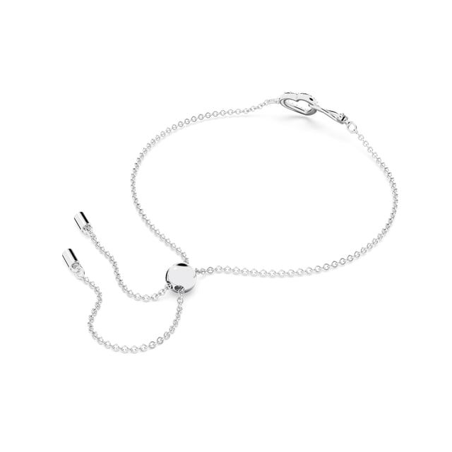 This dazzling Bracelet for Women from Swarovski is the perfect gift to spoil yourself or a loved one. The Bracelet is made out of Base Metal, colored Silver at Length: 24 cm weighing in at  grams with a Width of  cm at its widest point. The Swarovski 'Swarovski Infinity' Women's Base Metal Bracelet - Silver 5524421 is delivered in a stunning gift box and carries a two year warranty.