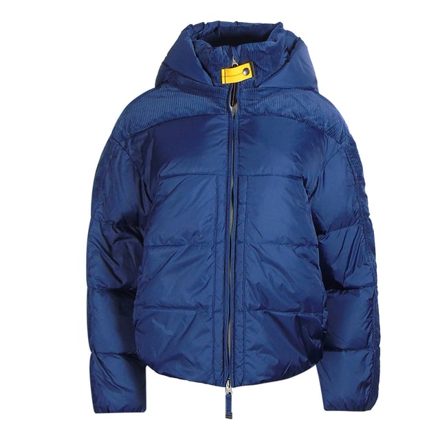 Blijf warm en stijlvol in de Parajumpers Blue Jacket. Deze luxe jas is gemaakt van lichtgewicht, geisoleerde stof die warmte vasthoudt en beschermt tegen de elementen. Geef stijl niet op voor comfort - maak een statement!, Vulling: 100% eendendons, Bovenmateriaal: 100% polyamide, Regular Fit, Ritssluiting, Donkerblauw, Jas met capuchon, Donkerblauwe jas