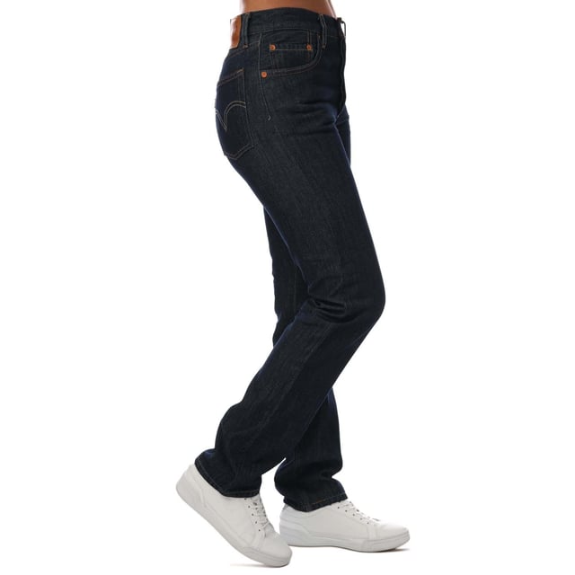 Women s Levis 501 Across A Plain Jeans in Dark Blue