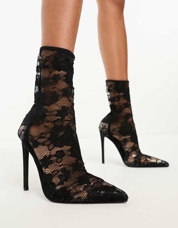 Simmi london black chunky sock boots on sale