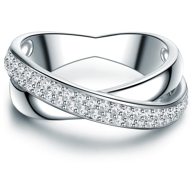 Would you like to surprise your loved one with a special engagement ring? Then this ring of the 1934 label is a good choice! The refined changing look looks good on every hand and the contrast made of minimalist silver gloss and glittering zirconia band attracts everyone. The brilliant cut of the countless zirconia crystals ensures incomparable sparkle. A rhodium line reliably protects the ring rail and versions made of high -gloss polished 925 silver. A stylish accessory and also after the wedding guarantees a favorite piece!