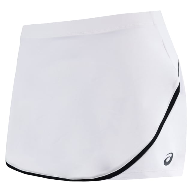 Asics Womens White Club Skort Asics Stretch Waist Graphic Logo White Womens Club Skort 121723 0001