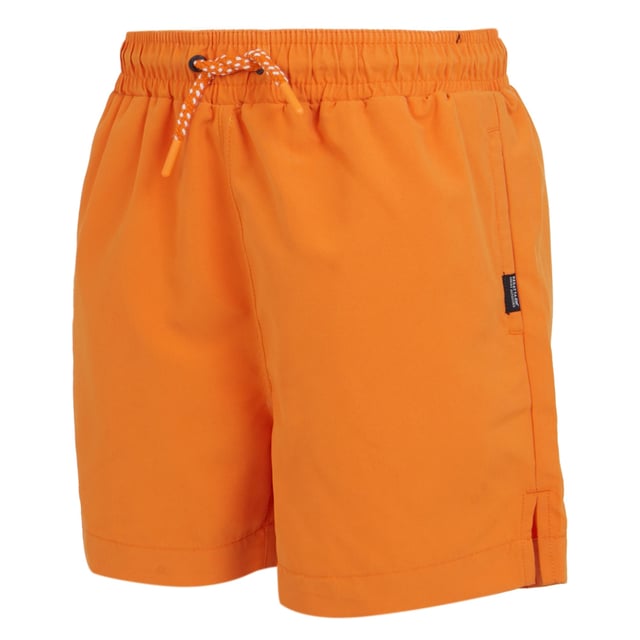 100% Recycled Polyester. Fabric: Microfibre. Design: Logo, Plain. Pockets: 2 Side Pockets. Fastening: Pull-On. Fabric Technology: Durable, Lightweight, Quick Dry. Side Slits. Please Note: Ages 5-6 Years And Above Have Inner Mesh Liner. Waistline: Drawcord, Elasticated.