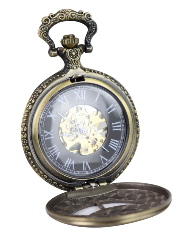 Automatisch zakhorloge Mechanisch Peaky Blinders Vintage Double Hunter Automatisch vintage retro klassiek zakhorloge Mechanisch bediend (GEEN BATTERIJEN NODIG!) Wordt compleet geleverd met fluwelen zakje
