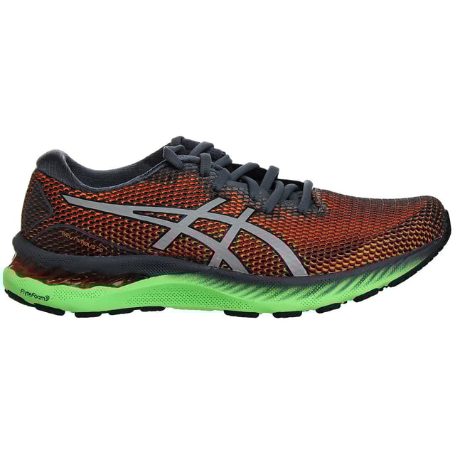 Die ASICS Gel-Nimbus 23 Lite-Show Laufschuhe für Herren vereinen modernste Lauftechnologie mit zusätzlichen Sichtbarkeitsfunktionen, um Ihr Lauferlebnis zu verbessern, insbesondere bei schlechten Lichtverhältnissen. Diese Schuhe sind Teil der Lite-Show-Kollektion von ASICS, die entwickelt wurde, um Läufern überragende Dämpfung, Unterstützung und Sicherheit zu bieten. Wichtige Eigenschaften: Gel-Dämpfungstechnologie: Der Gel-Nimbus 23 Lite-Show verfügt über die bekannte Gel-Dämpfungstechnologie von ASICS im Vorder- und Rückfußbereich. Dies bietet eine außergewöhnliche Stoßdämpfung, reduziert die Belastung Ihrer Gelenke und gewährleistet ein reibungsloses und bequemes Laufgefühl. FlyteFoam-Technologie: Die Zwischensohle ist mit der FlyteFoam-Technologie von ASICS ausgestattet und bietet leichtgewichtige Dämpfung und Reaktionsfähigkeit für einen energiegeladenen Lauf. Lite-Show-Technologie: Verbesserte Sichtbarkeit ist ein Highlight dieser Schuhe. Die Lite-Show-Technologie integriert reflektierende Materialien in das Schuhdesign, wodurch Sie bei schlechten Lichtverhältnissen besser sichtbar sind. Egal, ob Sie in der Morgen- oder Abenddämmerung oder am Abend laufen, Sie verfügen über ein zusätzliches Maß an Sicherheit. Atmungsaktiv und leicht: Das Obermaterial aus speziell entwickeltem Mesh sorgt für Atmungsaktivität und hält Ihre Füße während des gesamten Laufs angenehm kühl. Trotz seiner fortschrittlichen Funktionen bleibt der Schuh leicht und reduziert so die Ermüdung bei längeren Läufen. OrthoLite X-40 Einlegesohle: Die herausnehmbare OrthoLite X-40 Einlegesohle sorgt für zusätzliche Dämpfung und Feuchtigkeitstransport und sorgt so für trockene und bequeme Füße. AHAR-Gummilaufsohle: Die Laufsohle aus ASICS High Abrasion Rubber (AHAR) bietet hervorragende Haltbarkeit und Traktion und sorgt für sicheren Halt auf verschiedenen Oberflächen. Geschlechtsspezifisches Design: ASICS hat das Design speziell auf die Bedürfnisse männlicher Läufer zugeschnitten und bietet eine stützende und bequeme Passform. Schnürverschluss: Der traditionelle Schnürverschluss ermöglicht eine individuelle und sichere Passform und sorgt dafür, dass Ihre Füße beim Laufen gut gestützt und stabil sind. Stilvolle Ästhetik: ASICS ist bekannt für seine modernen und stilvollen Designs, und der Gel-Nimbus 23 Lite-Show bildet da keine Ausnahme. Die zusätzlichen Lite-Show-Elemente verbessern nicht nur die Sichtbarkeit, sondern verleihen dem Schuh auch eine einzigartige und auffällige Ästhetik. Zusammenfassend sind die ASICS Gel-Nimbus 23 Lite-Show Herren-Laufschuhe die perfekte Wahl für Läufer, denen Leistung und Sicherheit gleichermaßen wichtig sind. Mit Gel-Dämpfung, FlyteFoam-Technologie und Lite-Show-Sichtbarkeitsfunktionen bieten diese Schuhe die nötige Dämpfung, Unterstützung und zusätzliche Sicherheit für ein komfortables und sicheres Laufen, auch bei schlechten Lichtverhältnissen. Ob ambitionierter Sportler oder Freizeitläufer, der Gel-Nimbus 23 Lite-Show kombiniert fortschrittliche Technologie mit Stil und bietet ein außergewöhnliches Lauferlebnis.