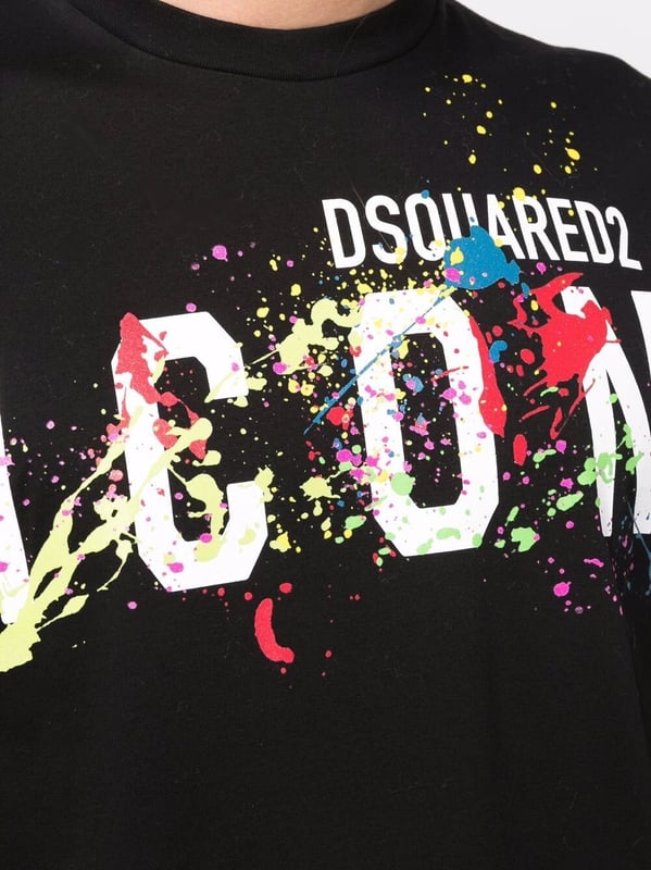 VIP価格☆【D SQUARED2】ICON ペイントスプラッターTシャツ org.jpg