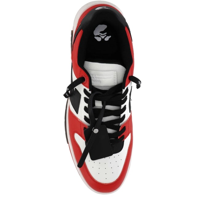Off White Out Of Office Red Leather Sneakers