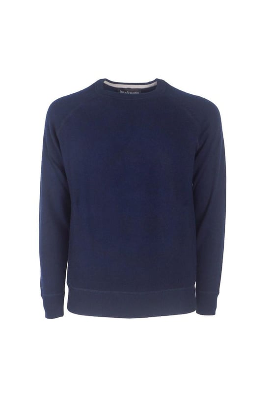 Lyxig 100% ren kashmirtröja  
Raglantröja för en avslappnad men stilren känsla  
Smal passform för en elegant och modern look  
Rund hals för ökad komfort  
Mörkblå färg för en touch av sofistikering  
Perfekt för män som uppskattar kvalitet och stil  
Material: 100% ren kashmir  
Storlek på etikett: IT56 | 3XL