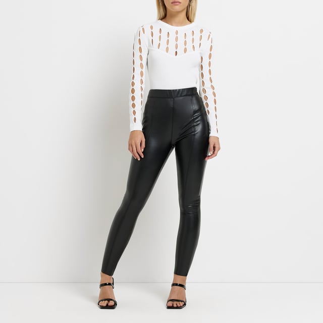 Petite leather skinny trousers online