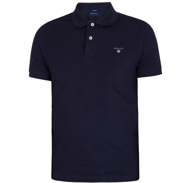 Diese Original-Herren-Designer-Polos mit kurzen Ärmeln von Gant verfügen über das Markenlogo, einen kontrastierenden Saum und einen Button-Down-Ausschnitt mit Kragen. Gefertigt aus 100% Baumwolle, sind diese leichten und atmungsaktiven Polos mit normaler Passform für Freizeit- und Arbeitskleidung geeignet.