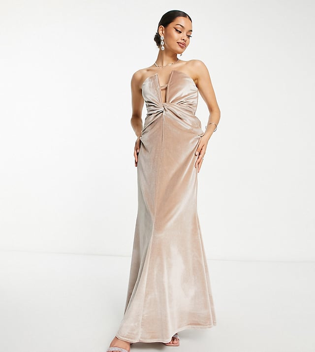 Petite velvet maxi dress online