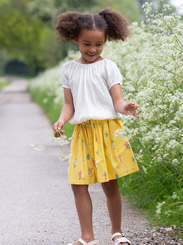100% organic cotton | Proud to be certified to the Global Organic Textile Standard (GOTS) | Cream | Woven jacquard stripe | Short sleeved | Elasticated cuffs, hem and neckline | Made in India | Machine washable at 40 degrees, or at 30 degrees to be kinder to the planet