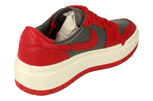 Nike Air Jordan 1 Elevate Low Womens Grey Trainers Nike Air Jordan 1 Elevate Low Womens Trainers Dh7004 - Dark Grey Varsity Sail Red 006