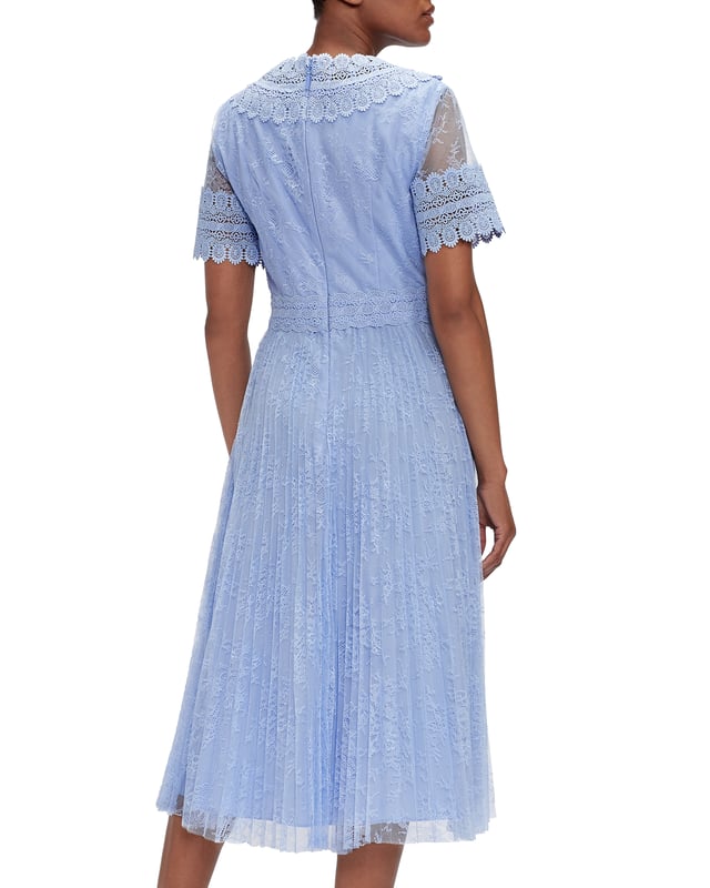 Ted Baker Sonyyia V Neck Lace Midi Dress Light Blue