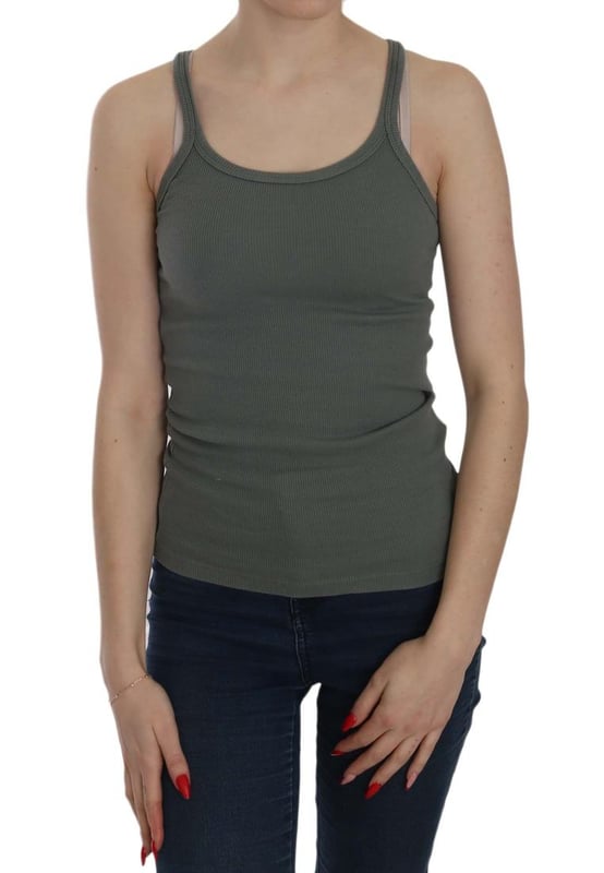 Brand: PINK MEMORIES
  Color: Green
  Style: Round neck sleeveless spaghetti strap top
  Material: 100% Cotton
  Logo details
  Condition: Brand new with tags
  Gender: Women