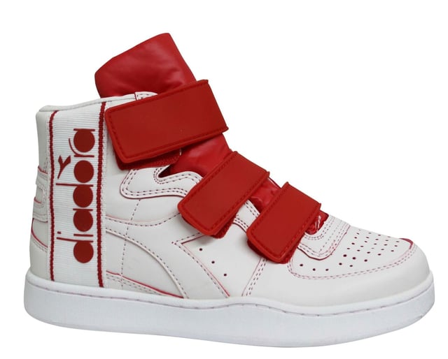 Diadora MI Basket Mens White Red Trainers