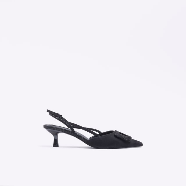 Black pumps river island clearance