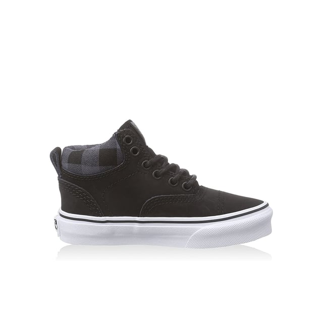 Vans Era Hi MTE Lace Up Black Nubuck Leather Kids Plimsolls 302I2J