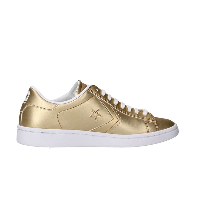 Converse white and gold leather online