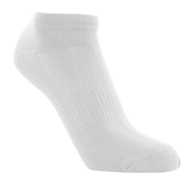 5er-Pack. 81% Bambus-Viskose, 15% Polyamid, 2% Polyester, 2% Elastan. Marke: Trespass. Antibakteriell, Stütze für das Fußgewölbe, Atmungsaktiv, Sehr saugfähig, Feuchtigkeitsabweisend. Gewebetechnik: Antimikrobiell. Niedrig geschnitten.