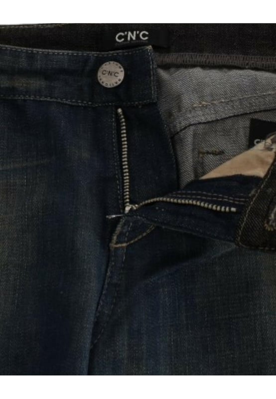 Marca: CNC Costume National.
  Material: 100% algodon.
  Color: Azul.
  Corte: Pierna recta.
  Detalles del logotipo.
  Etiquetas originales y bolsa de la tienda incluidas.