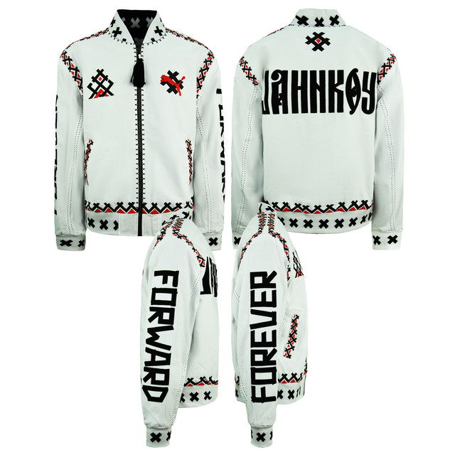 Puma x Jahnkoy Reversible Bomber Jacket Graphic Black Mens 596679 01