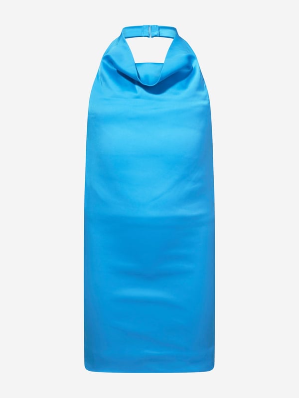A special piece for special occasions, this girls blue halterneck dress from AY by Ayla is sure to turn heads. The longline silhouette boasts a sleek design which shines like tropical waters. Fun to wear and stylish to see, pair with dancing shoes for a party ready look. Halterneck Clasp Rear Zip Fastening Longline