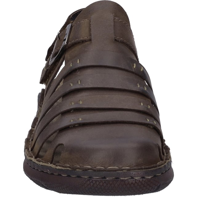 La fina proporciona estabilidad. El hebilla elegante permite un ajustar fácilmente de la anchura. La precisa costura a mano también convence por su calidad. Con el ancho de zapato G nuestras sandalias ofrece gran amplitud. El modelo Maverick 21 es el compañero perfecto para sus momentos de ocio.