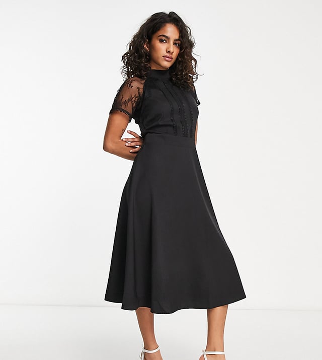 Black lace petite dress cheap