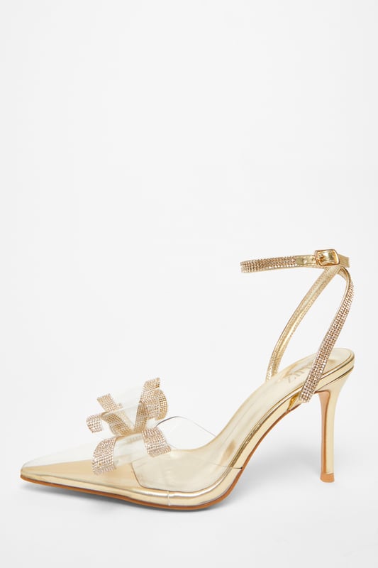 - Bow design - Diamante detail - Court style