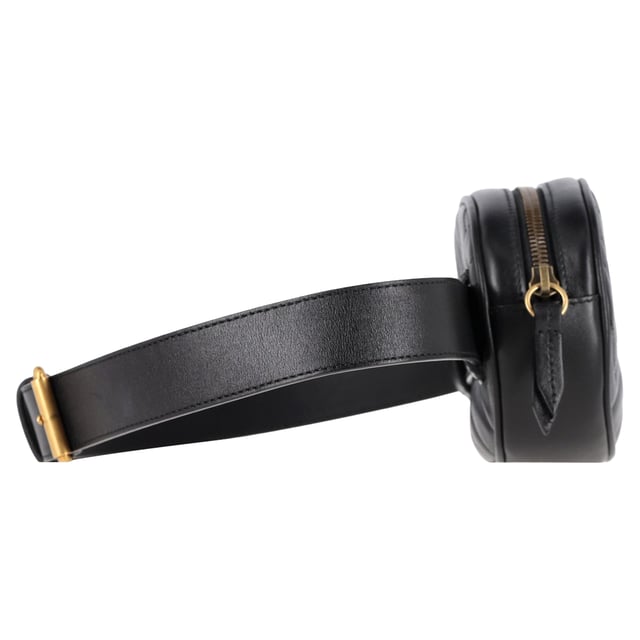 Gucci Matelasse GG Marmont Belt Bag in Black Leather