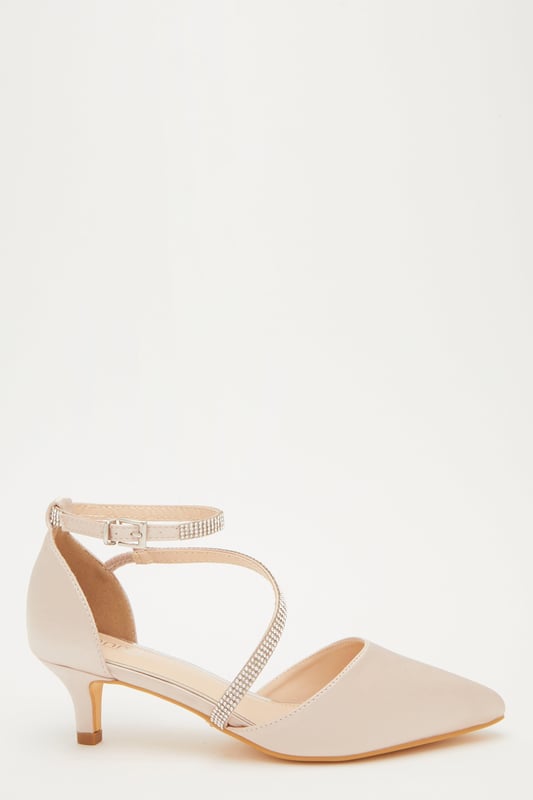 asymmetric strap heels