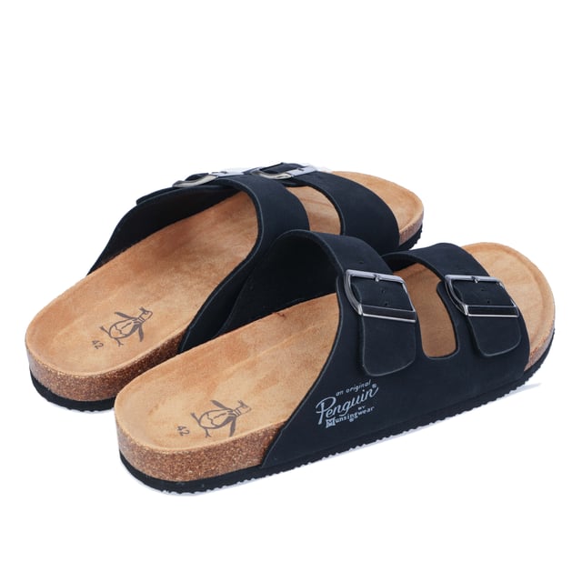 Men s Original Penguin Port Buckle Sandal in Black