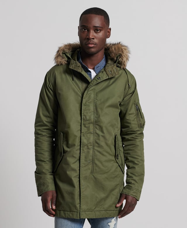 Military parka top jacket superdry