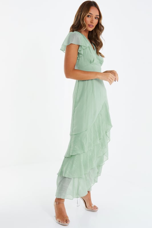 Chiffon tiered maxi dress hot sale
