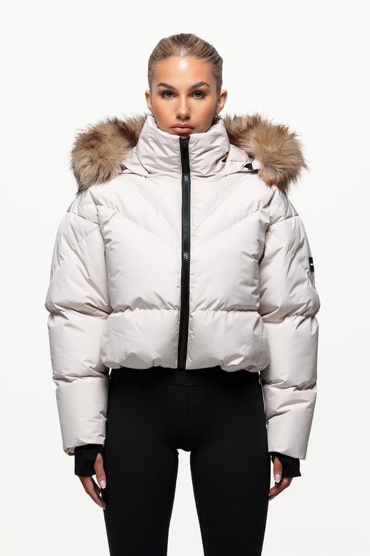 Good for nothing fur hood padded jacket shop