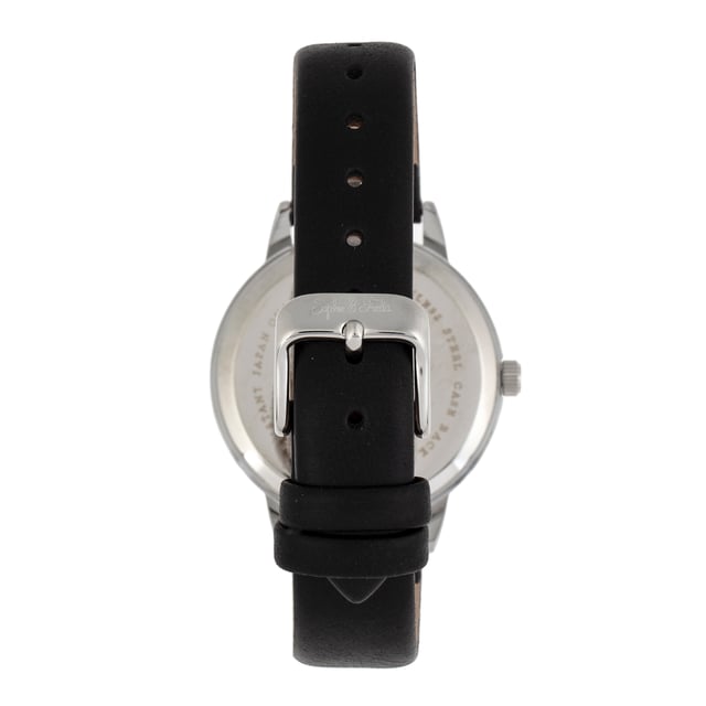 Polished Alloy CaseÂ ; Quartz MovementÂ ; Non-Glare Scratch-Resistant Mineral CrystalÂ ; Logo Engraved Stainless Steel Caseback; Genuine Leather Strap; Logo-Engraved Stainless-Steel Clasp; 36mm Case DiameterÂ ; 3ATM Water Resistance;