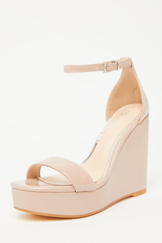 Nude Platform Wedges